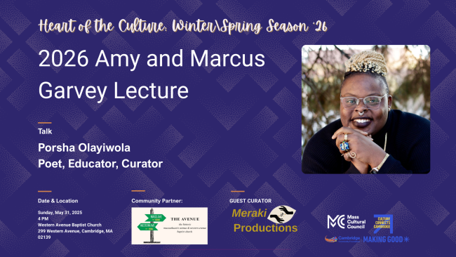 2026 Amy and Marcus Garvey Lecture featuring Porsha Olayiwola